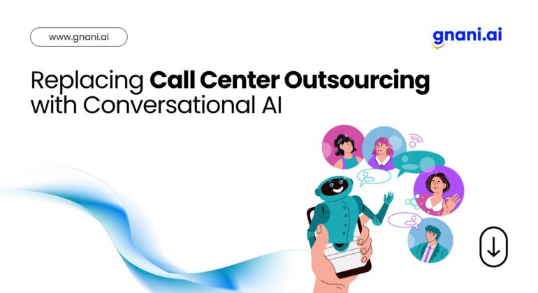 Illustration of Conversational AI transforming traditional call center operations with automation and advanced analytics.